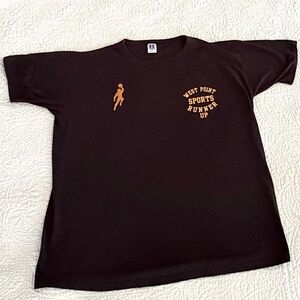 Russell Athletic West Point Sports Runner Up Basketball Theme Black T-Shirt XL